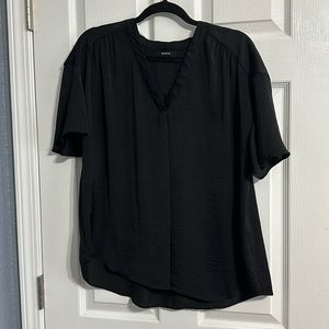 Black V-Neck Blouse